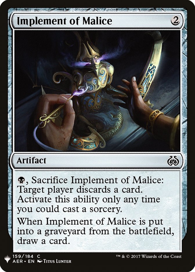 Implement of Malice [Mystery Booster] | Boutique FDB TCG