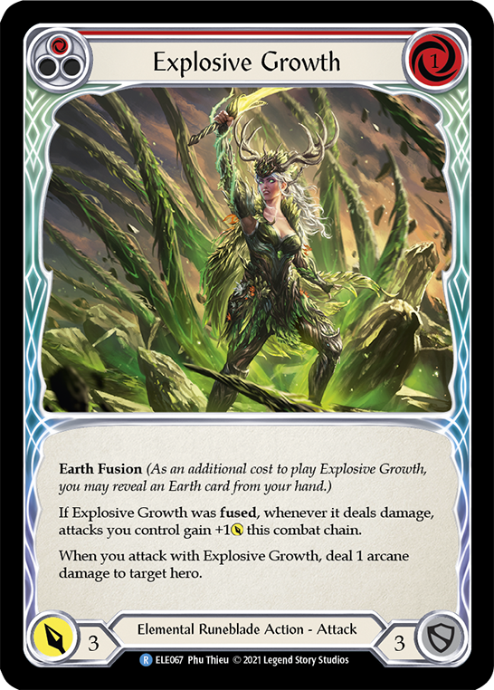 Explosive Growth (Red) [ELE067] (Tales of Aria)  1st Edition Rainbow Foil | Boutique FDB TCG