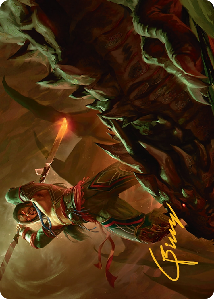 Sarkhan's Resolve Art Card (18/54) [Tarkir: Dragonstorm Art Series] | Boutique FDB TCG