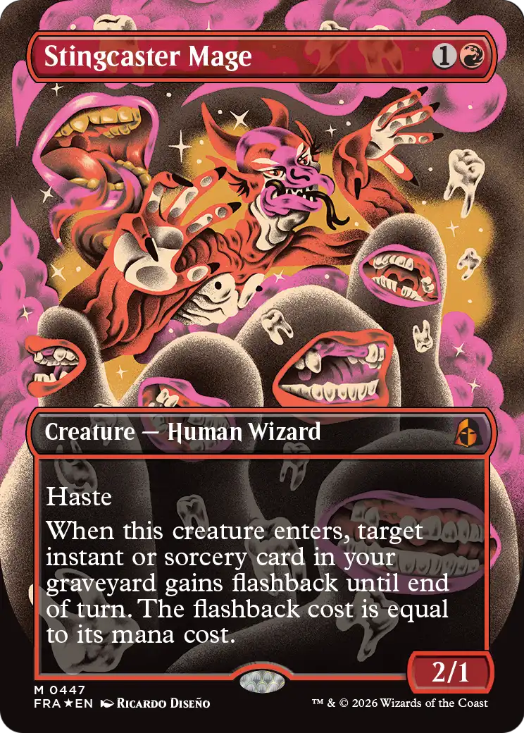 Stingcaster Mage (Borderless) (0447) [Reality Fracture] | Boutique FDB TCG