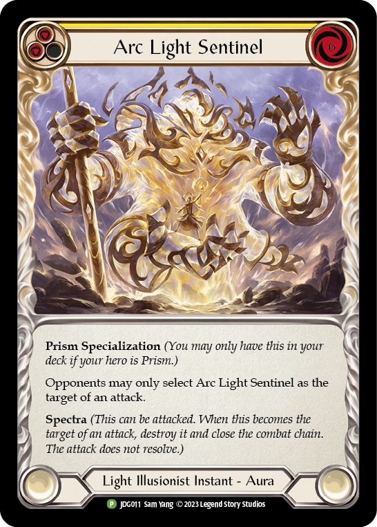 Arc Light Sentinel (Yellow) [JDG011] (Promo)  Cold Foil | Boutique FDB TCG