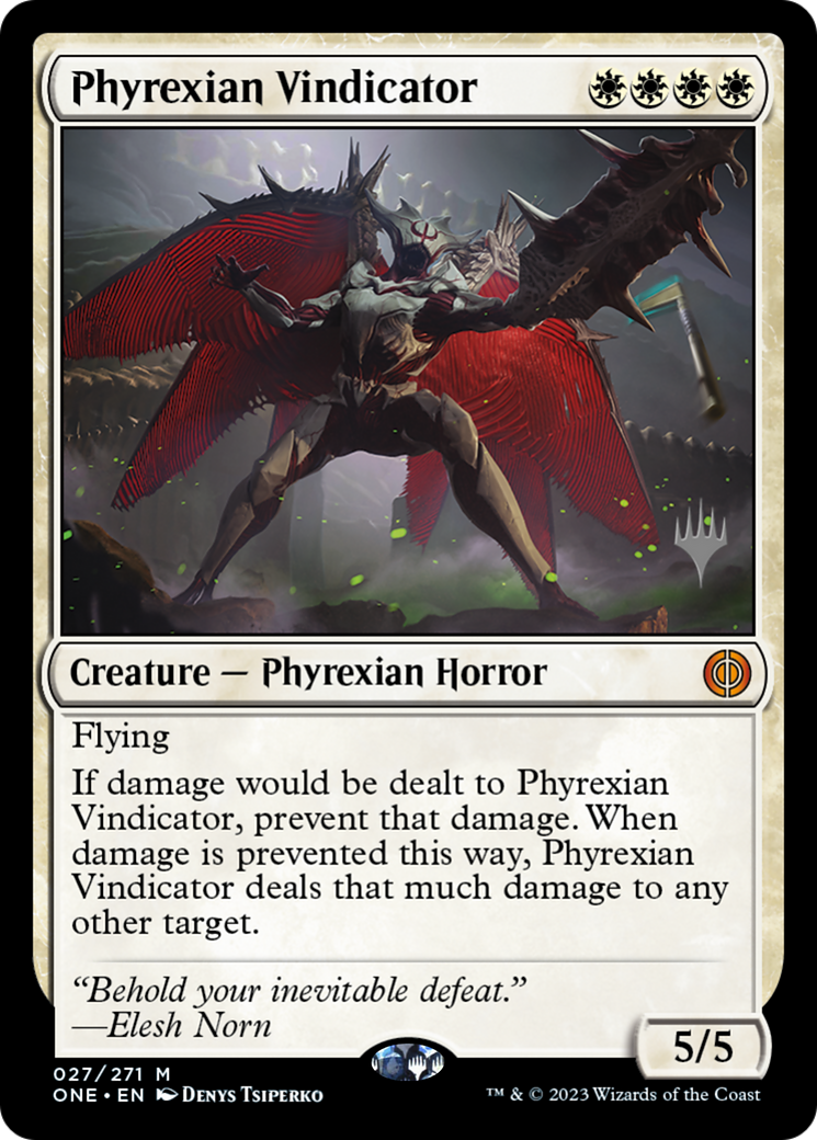 Phyrexian Vindicator (Promo Pack) [Phyrexia: All Will Be One Promos] | Boutique FDB TCG