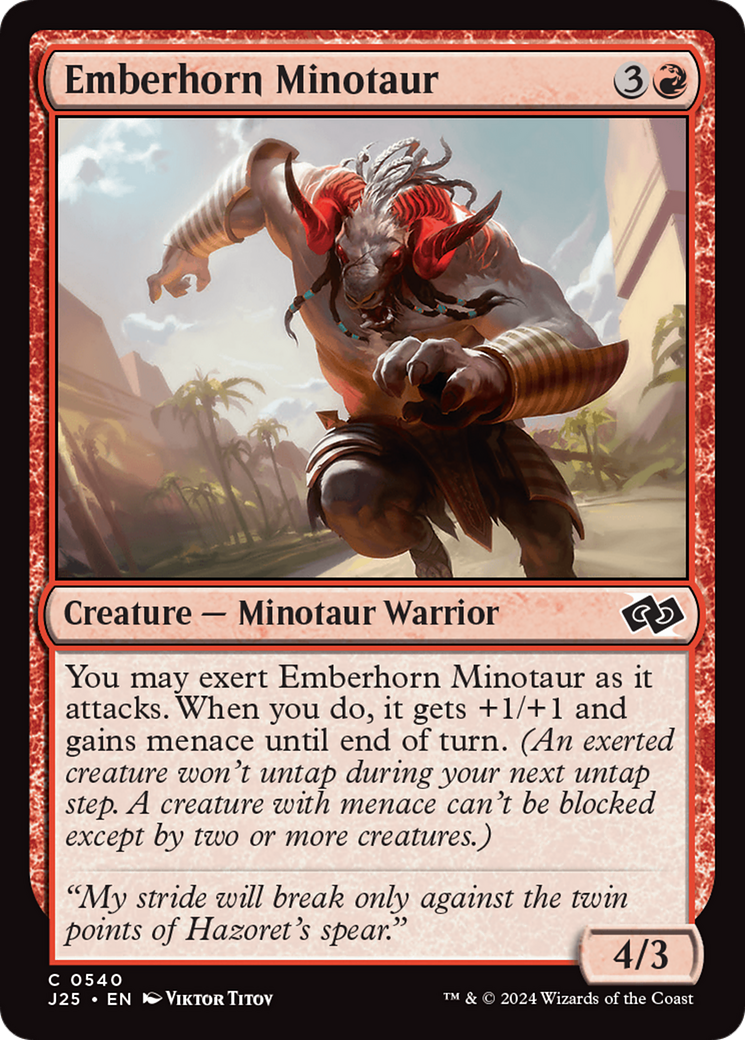 Emberhorn Minotaur [Foundations Jumpstart] | Boutique FDB TCG