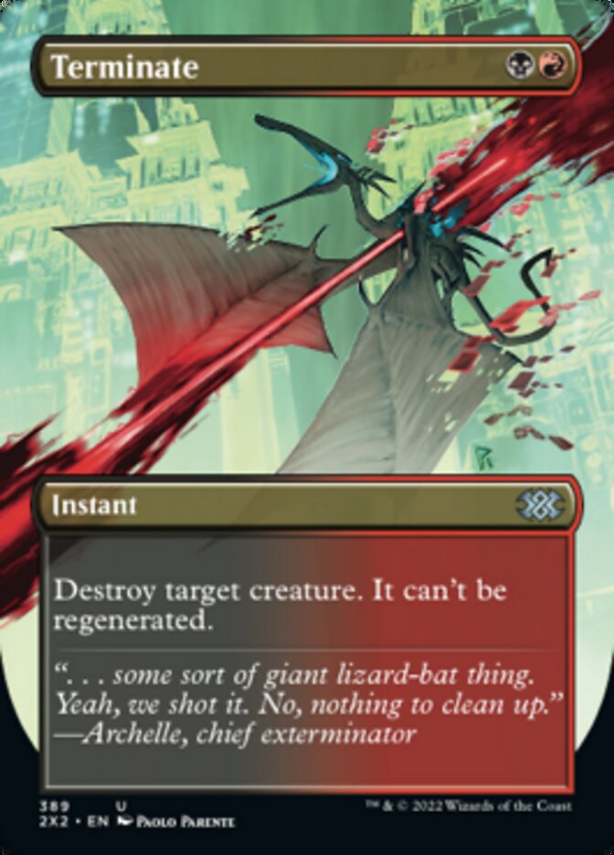 Terminate (Borderless Alternate Art) [Double Masters 2022] | Boutique FDB TCG