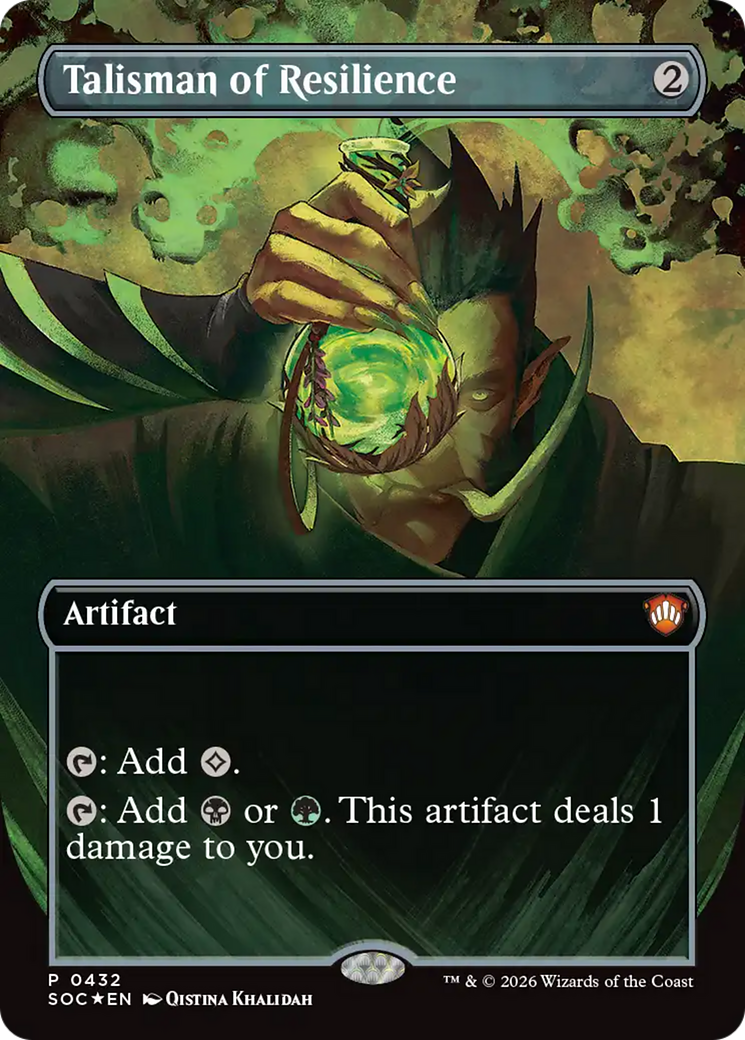 Talisman of Resilience (Borderless) [Secrets of Strixhaven Commander] | Boutique FDB TCG