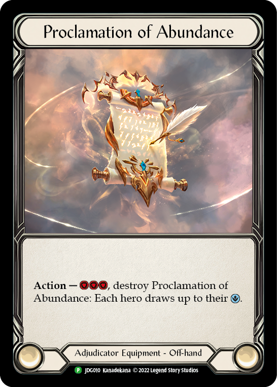 Proclamation of Abundance [JDG010] (Promo)  Rainbow Foil | Boutique FDB TCG