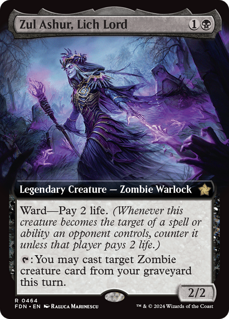 Zul Ashur, Lich Lord (Extended Art) [Foundations] | Boutique FDB TCG