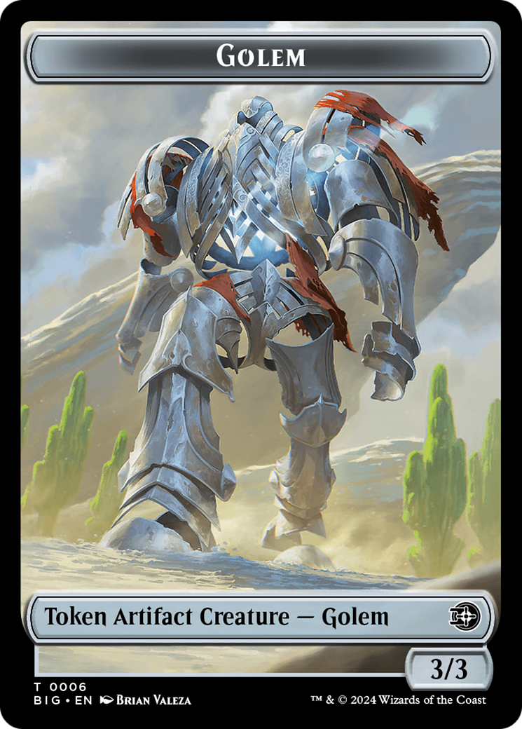 Golem Token [Outlaws of Thunder Junction: The Big Score Tokens] | Boutique FDB TCG