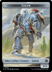 Mercenary // Golem Double-Sided Token [Outlaws of Thunder Junction Tokens] | Boutique FDB TCG