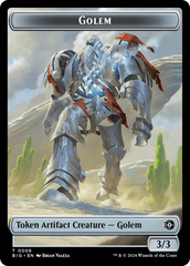 Treasure // Golem Double-Sided Token [Outlaws of Thunder Junction Tokens] | Boutique FDB TCG