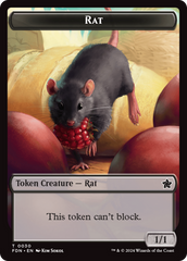 Elf Warrior // Rat (0030) Double-Sided Token [Foundations Tokens] | Boutique FDB TCG