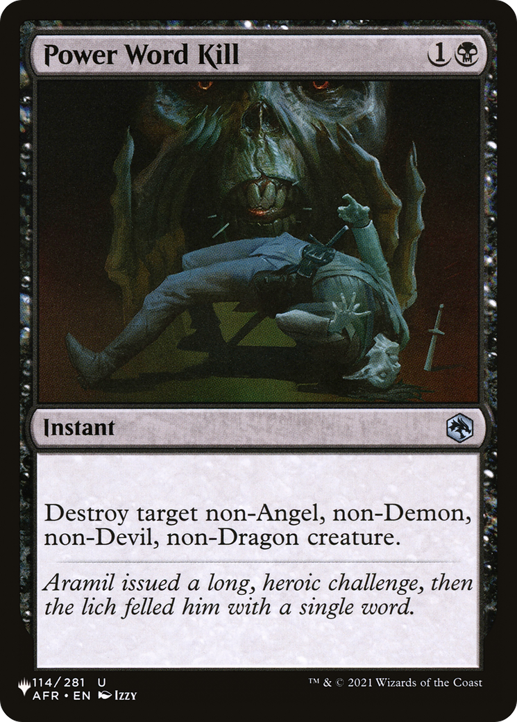 Power Word Kill [The List] | Boutique FDB TCG
