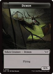 Demon // Manifest Double-Sided Token [Duskmourn: House of Horror Tokens] | Boutique FDB TCG