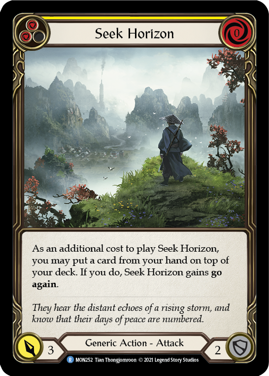 Seek Horizon (Yellow) [MON252] (Monarch)  1st Edition Normal | Boutique FDB TCG