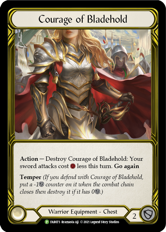 Courage of Bladehold (Golden) [FAB073] (Promo)  Cold Foil | Boutique FDB TCG