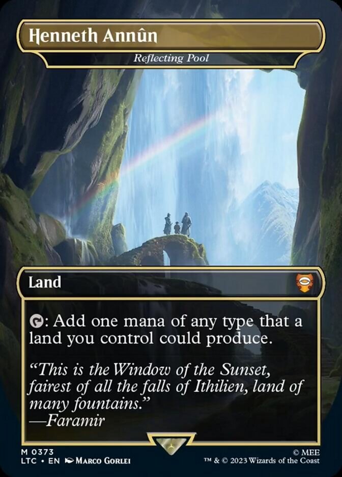 Henneth Annun - Reflecting Pool (Borderless) [The Lord of the Rings: Tales of Middle-Earth Commander] | Boutique FDB TCG