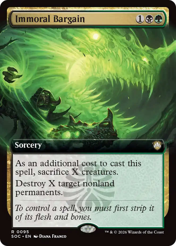 Immoral Bargain (Extended Art) [Secrets of Strixhaven Commander] | Boutique FDB TCG