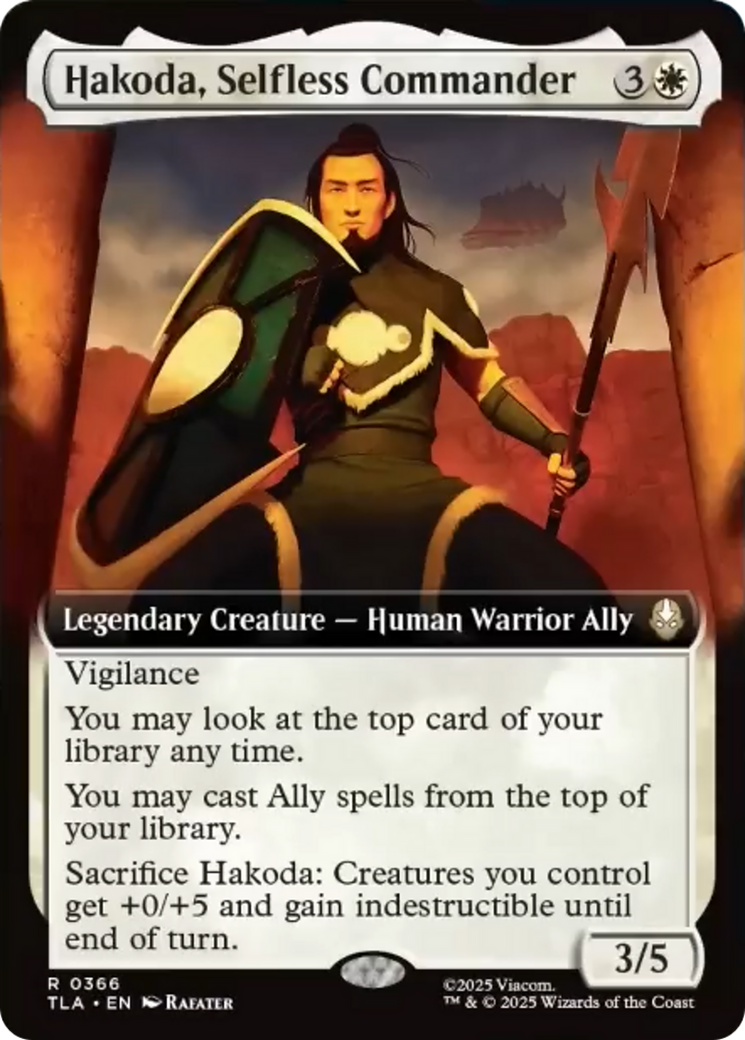 Hakoda, Selfless Commander (Extended Art) [Avatar: The Last Airbender] | Boutique FDB TCG