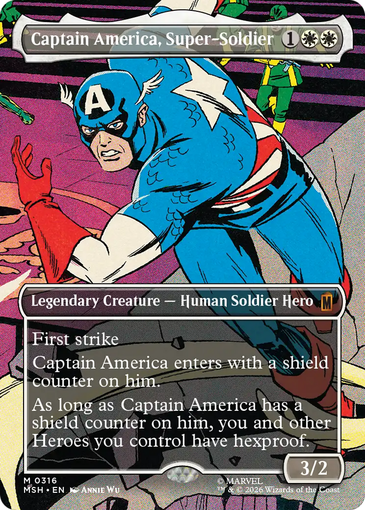 Captain America, Super-Soldier (Borderless) (0316) [Marvel Super Heroes] | Boutique FDB TCG