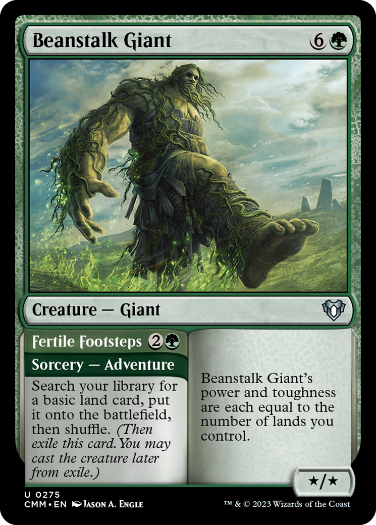 Beanstalk Giant // Fertile Footsteps [Commander Masters] | Boutique FDB TCG