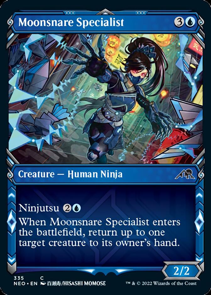 Moonsnare Specialist (Showcase Ninja) [Kamigawa: Neon Dynasty] | Boutique FDB TCG