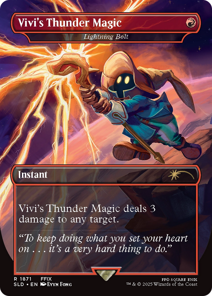 Vivi's Thunder Magic - Lightning Bolt [Secret Lair Drop Series] | Boutique FDB TCG