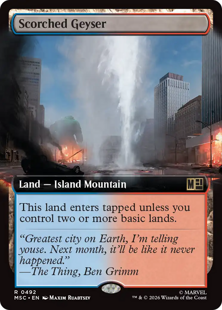 Scorched Geyser (Extended Art) [Marvel Super Heroes Commander] | Boutique FDB TCG