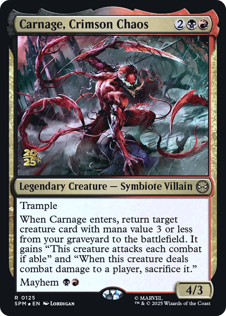 Carnage, Crimson Chaos [Wizards Play Network 2025] | Boutique FDB TCG