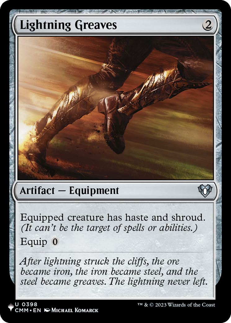 Lightning Greaves (CMM) [The List] | Boutique FDB TCG