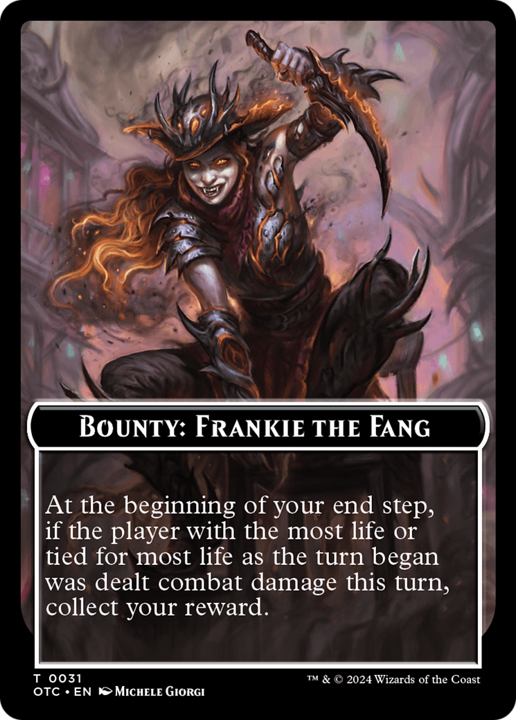 Bounty: Frankie the Fang // Bounty Rules Double-Sided Token [Outlaws of Thunder Junction Commander Tokens] | Boutique FDB TCG