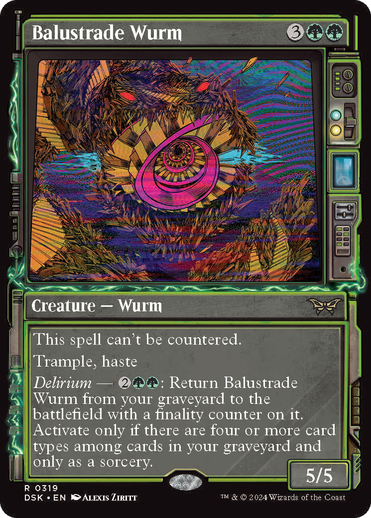 Balustrade Wurm (Showcase) [Duskmourn: House of Horror] | Boutique FDB TCG