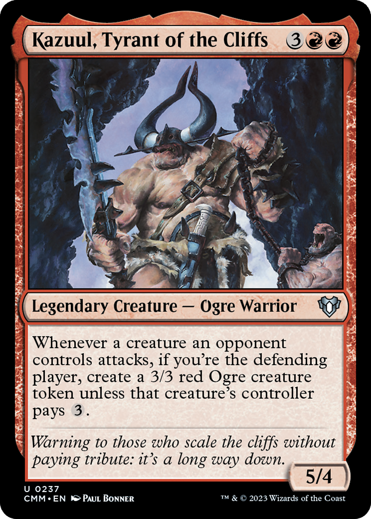 Kazuul, Tyrant of the Cliffs [Commander Masters] | Boutique FDB TCG