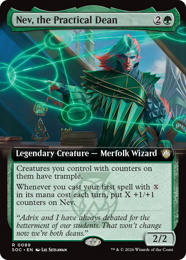 Nev, the Practical Dean (Extended Art) [Secrets of Strixhaven Commander] | Boutique FDB TCG