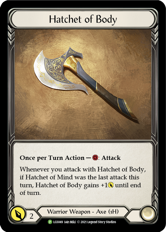 Hatchet of Body [LGS049] (Promo)  Cold Foil | Boutique FDB TCG