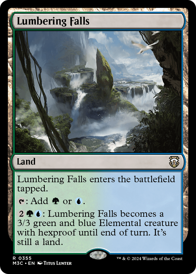 Lumbering Falls (Ripple Foil) [Modern Horizons 3 Commander] | Boutique FDB TCG