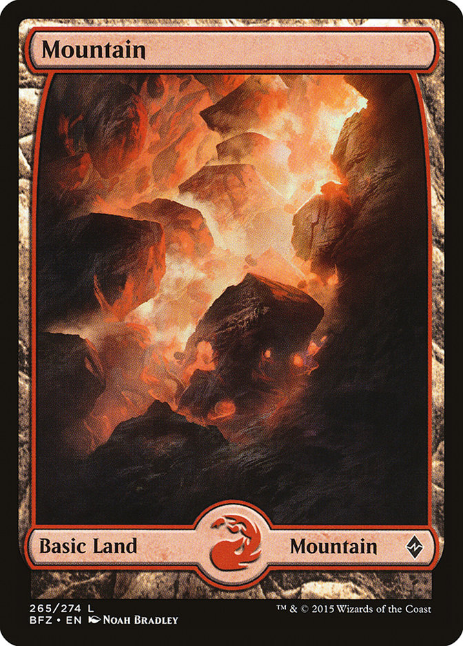 Mountain (265) (Full Art) [Battle for Zendikar] | Boutique FDB TCG