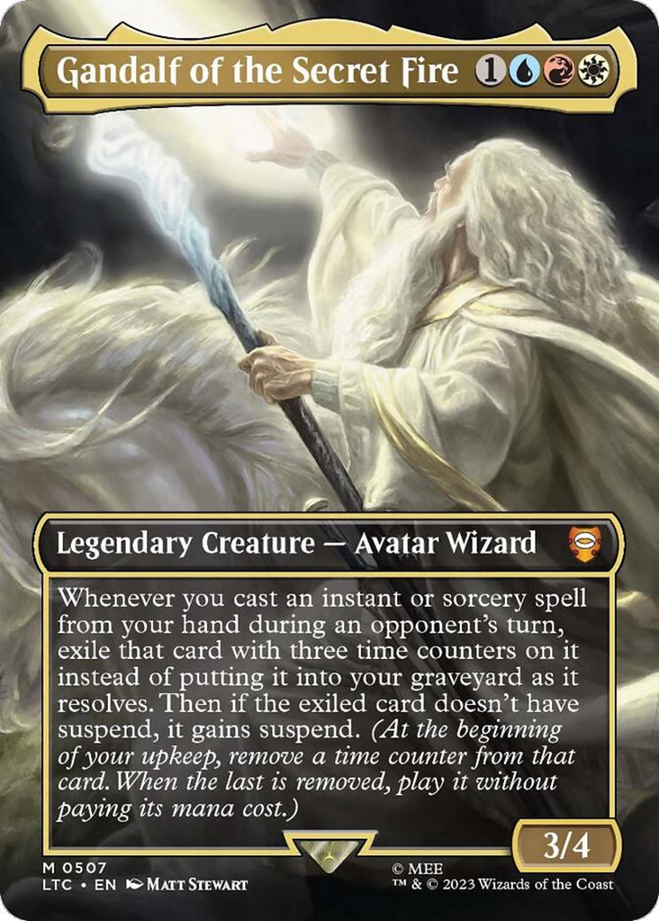 Gandalf of the Secret Fire (Borderless) [The Lord of the Rings: Tales of Middle-Earth Commander] | Boutique FDB TCG