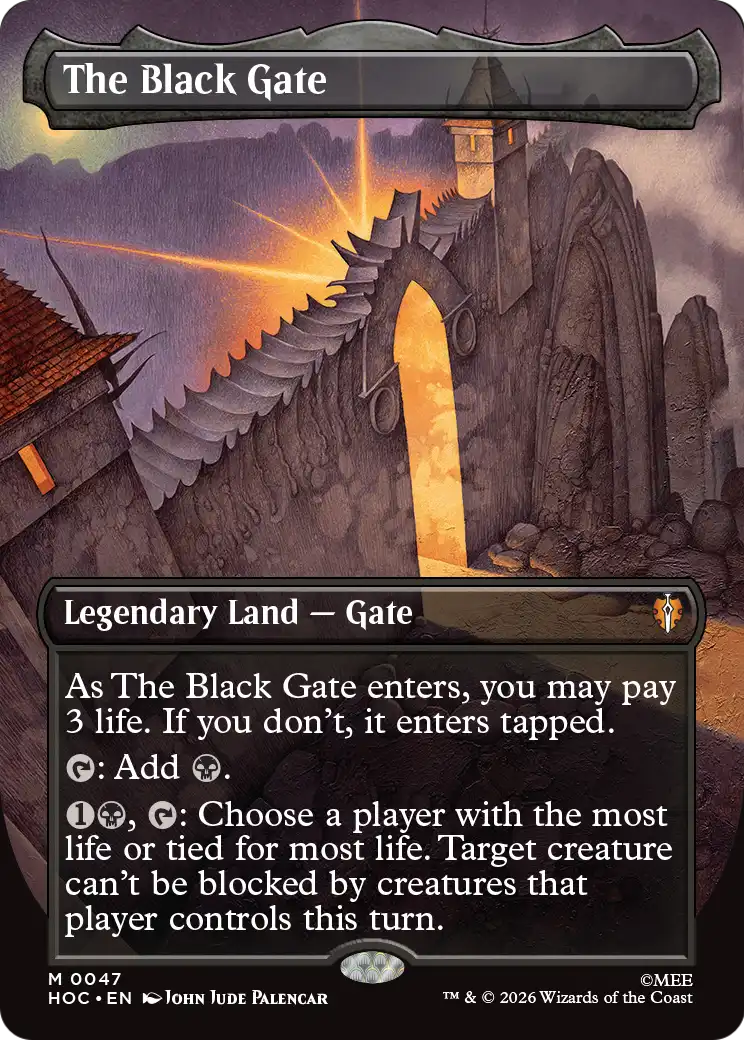 The Black Gate (Borderless) [The Hobbit: Eternal-Legal] | Boutique FDB TCG
