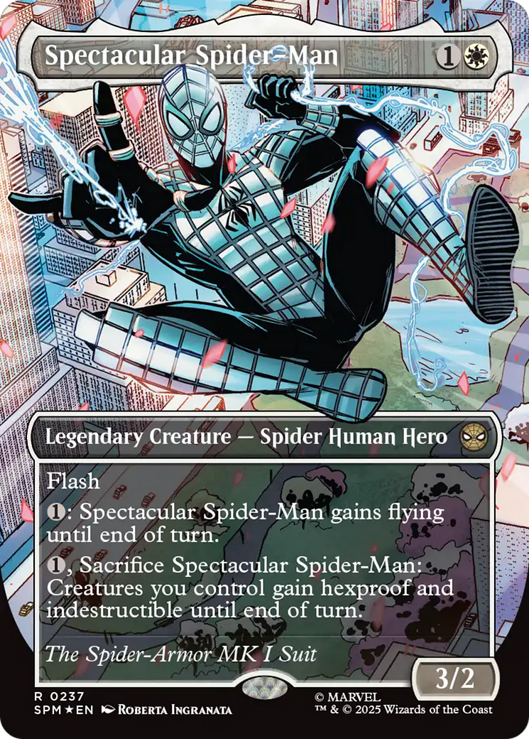 Spectacular Spider-Man (0237) (Borderless) (Textured Foil) [Marvel's Spider-Man] | Boutique FDB TCG