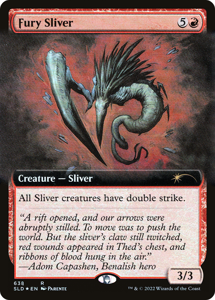 Fury Sliver (Extended Art) [Secret Lair Drop Promos] | Boutique FDB TCG