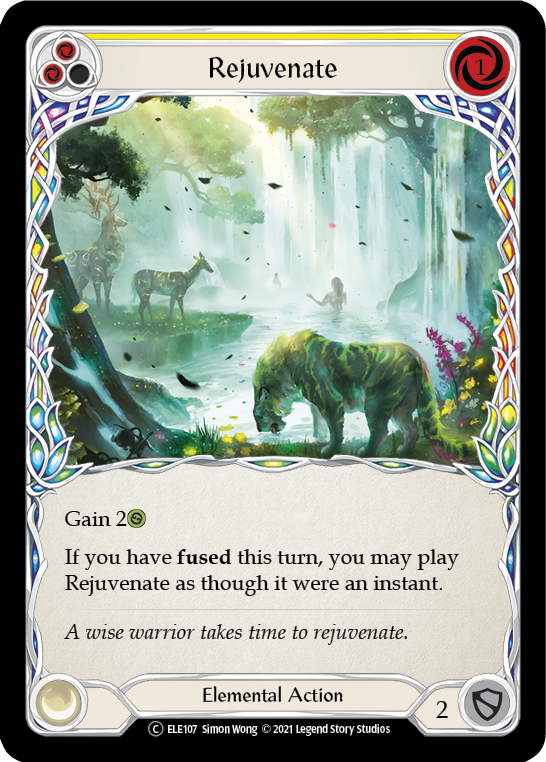 Rejuvenate (Yellow) [U-ELE107] (Tales of Aria Unlimited)  Unlimited Normal | Boutique FDB TCG