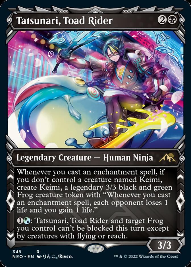 Tatsunari, Toad Rider (Showcase Ninja) [Kamigawa: Neon Dynasty] | Boutique FDB TCG