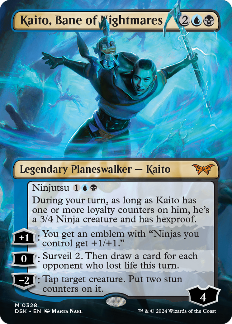 Kaito, Bane of Nightmares (Borderless) [Duskmourn: House of Horror] | Boutique FDB TCG