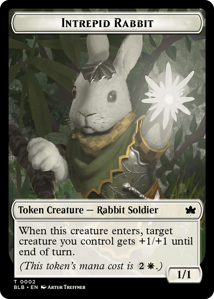 Bat // Intrepid Rabbit Double-Sided Token [Bloomburrow Tokens] | Boutique FDB TCG