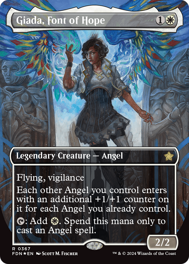 Giada, Font of Hope (Borderless) (Mana Foil) [Foundations] | Boutique FDB TCG