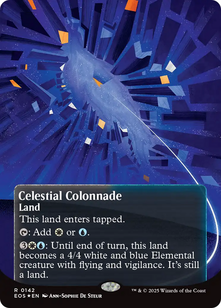 Celestial Colonnade (0142) (Borderless) (Galaxy Foil) [Edge of Eternities: Stellar Sights] | Boutique FDB TCG