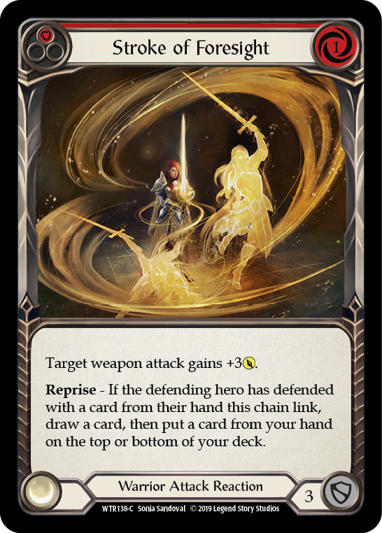 Stroke of Foresight (Red) [WTR138-C] (Welcome to Rathe)  Alpha Print Rainbow Foil | Boutique FDB TCG