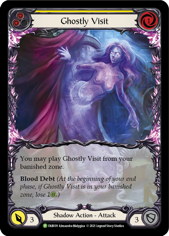 Ghostly Visit (Yellow) [FAB039] (Promo)  Rainbow Foil | Boutique FDB TCG