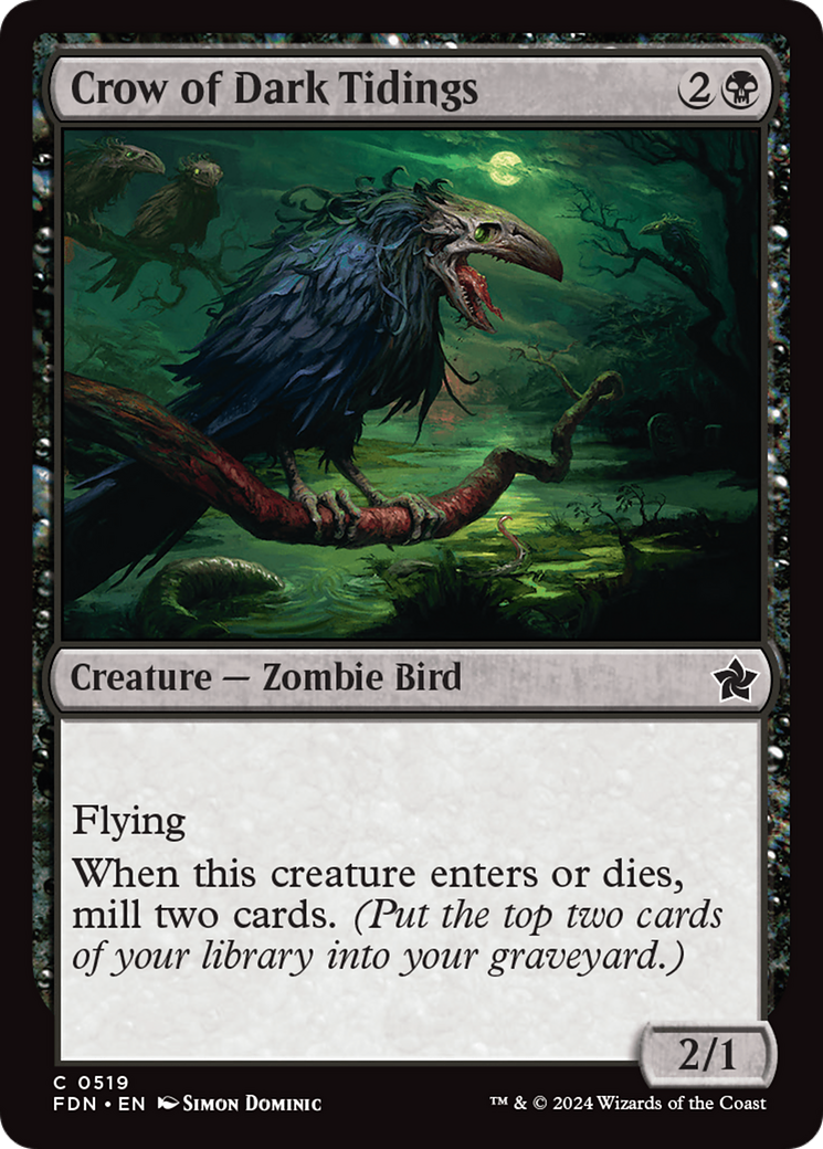 Crow of Dark Tidings [Foundations] | Boutique FDB TCG