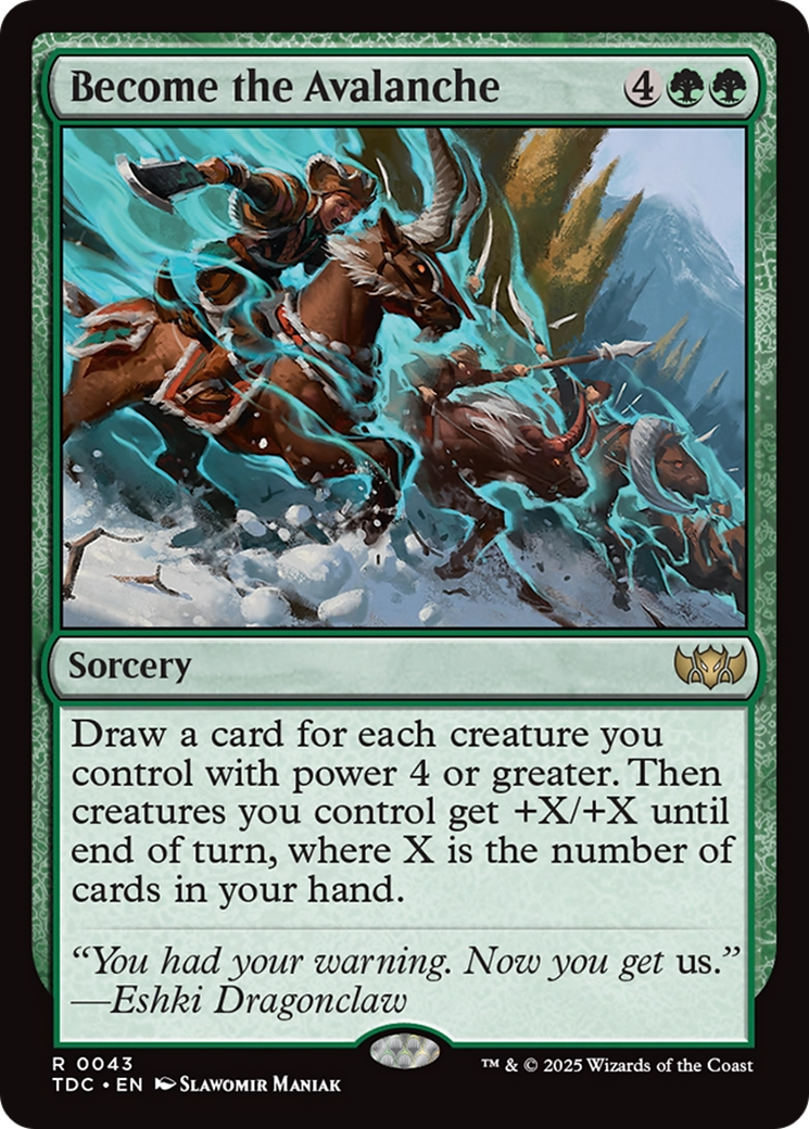 Become the Avalanche [Tarkir: Dragonstorm Commander] | Boutique FDB TCG